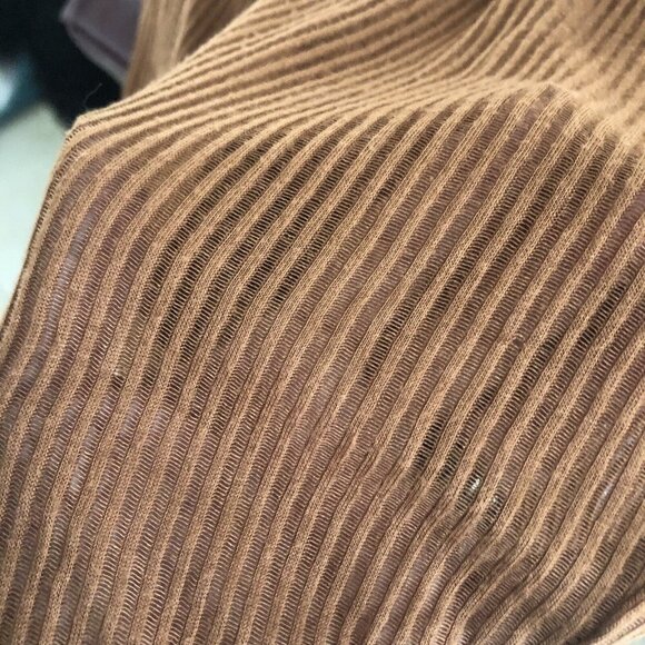 Express Women Brown Casual Dress XS Knitted Sheer Fabric Lined Mid Length - Picture 7 of 7